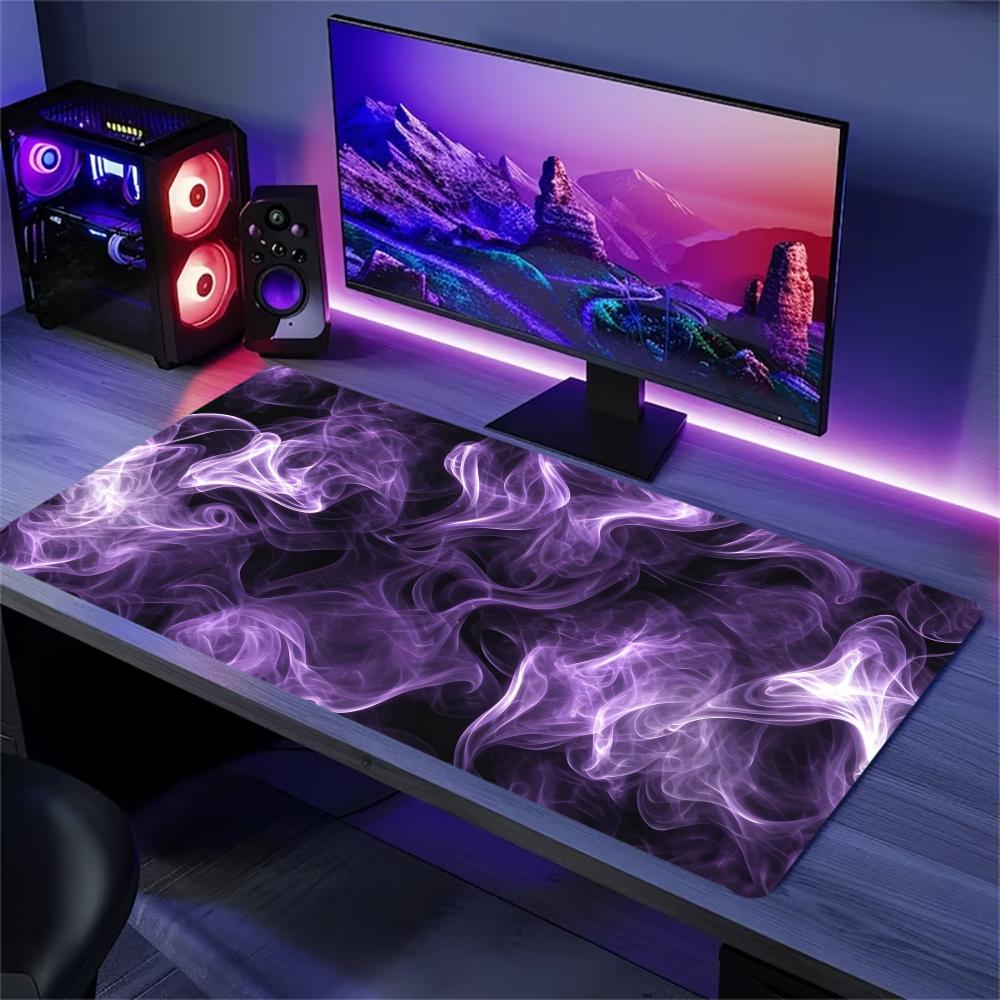 Tradescantia Purple - Purple Smoke Abstract Pattern Large Gaming